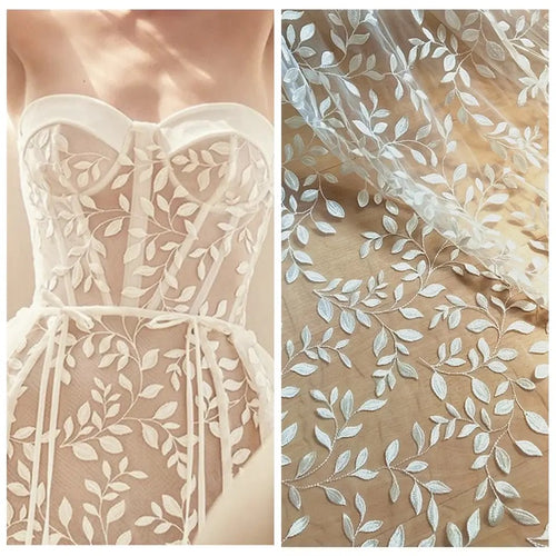 Leaves Style Lace Fabric