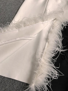 Feather Split Bandage Dress