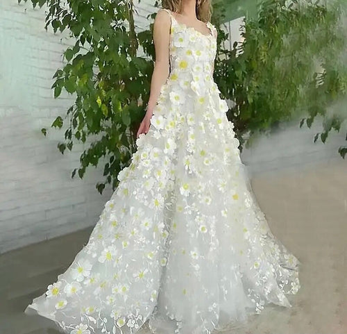 Lace Flower Applique Dress