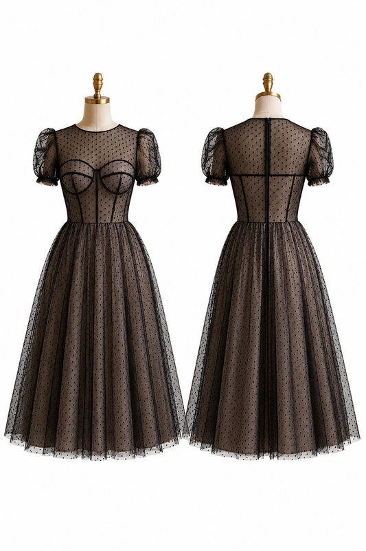 The Polka Dot Tulle Midi Dress