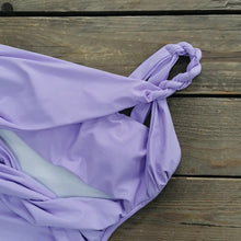 Load image into Gallery viewer, Cut Out Purple Swimsuit
