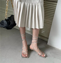Load image into Gallery viewer, Lace Up Gladiator Sandal