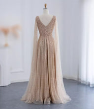 Charger l'image dans la galerie, Cape Sequin Luxury Gown