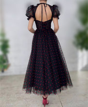Load image into Gallery viewer, Hearts Tulle Tea-Length Dress