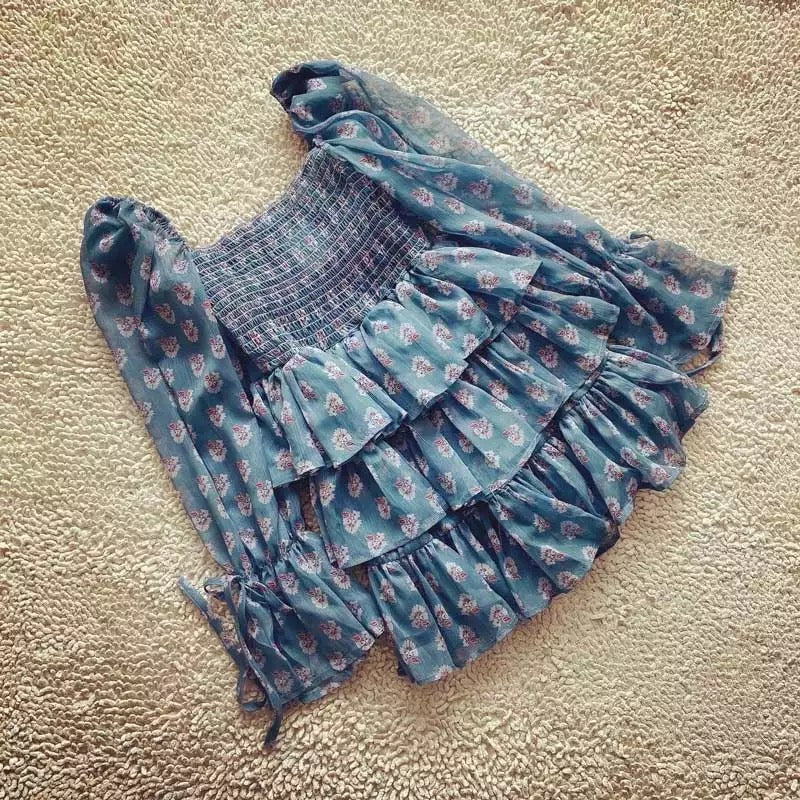 Holiday Ruffled Solid Color Dress