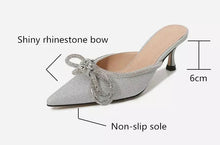 Load image into Gallery viewer, Pointed Bowknot Rhinestone Slip-on