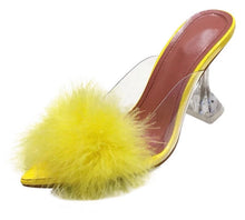 Load image into Gallery viewer, Fur Peep Toe Mules