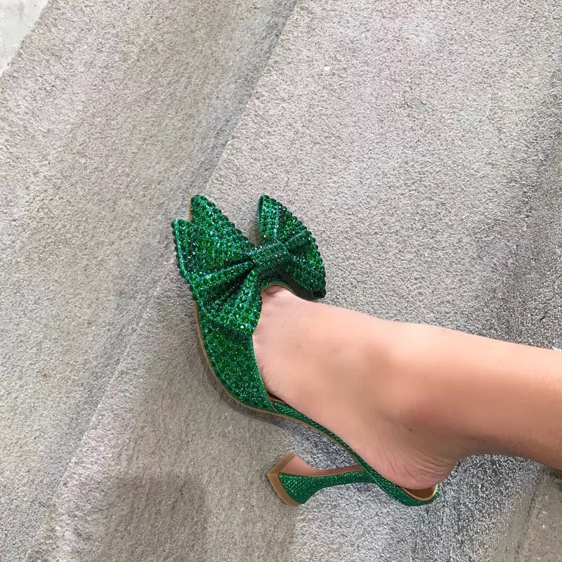 Bowknot Crystal Rhinestone Stiletto