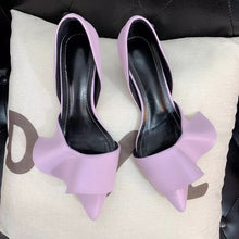 Load image into Gallery viewer, Ruffles Pointed Toe Pumps