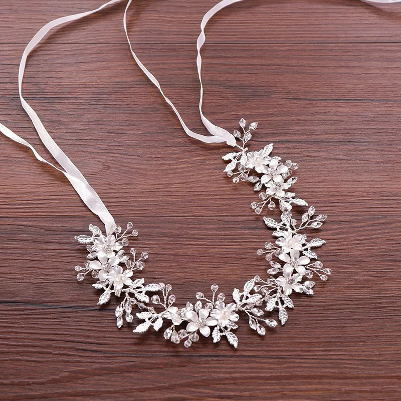 Flower Rhinestone Wedding Headband