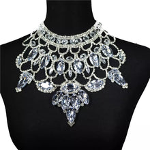Load image into Gallery viewer, Crystal Water Drops Rhinestone Necklace