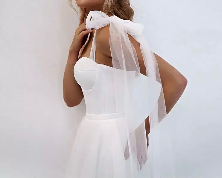 Simple Tulle Bow Strap Dress – yourpersonalstylistuk Simple Tulle Bow Strap Dress – yourpersonalstylistuk