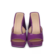 Load image into Gallery viewer, Square Peep Toe Mules