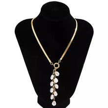 Load image into Gallery viewer, Pearl Chain Tassel Necklace