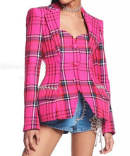 Load image into Gallery viewer, Notched Plaid Back Jacket