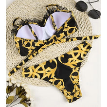 Load image into Gallery viewer, Printed Ruffled Lace Ruffle Swimwear