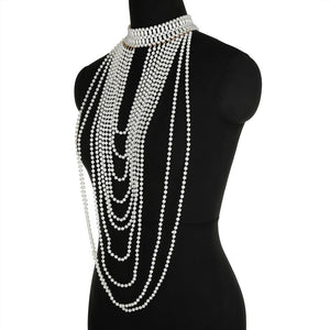 Imitation Pearl Body Chain Jewellery