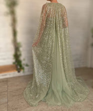 Charger l'image dans la galerie, Sparkle Cape  Evening Gown