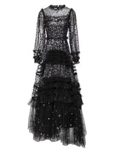 Load image into Gallery viewer, Tulle Mesh Sequins Dress