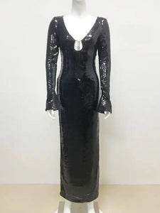 Sequin Celebrity Evening Dress