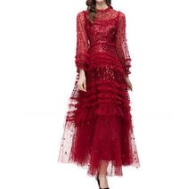 Load image into Gallery viewer, Tulle Mesh Sequins Dress