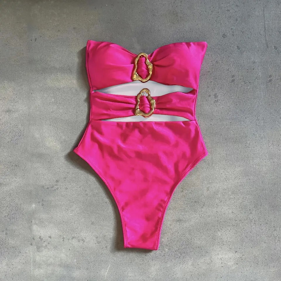 Hollow Out One Piece Swimsuit