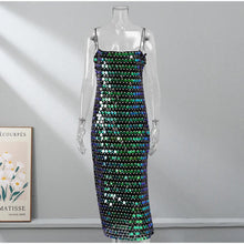 Carica l&#39;immagine nel visualizzatore di Gallery, Sequins Spaghetti Strap Sling Cocktail Dress