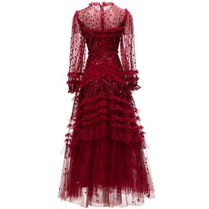 Tulle Mesh Sequins Dress