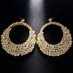 Rhinestone Large Earrings