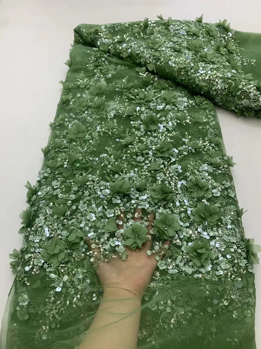 Beads Net Sequins Fabric