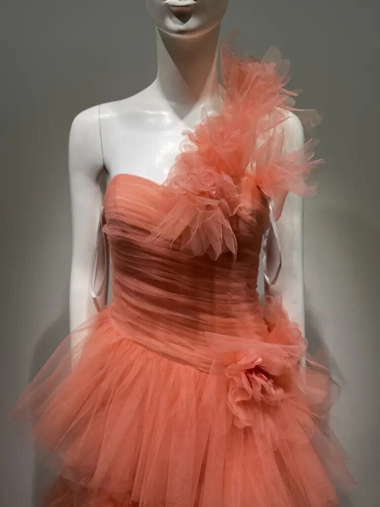 Mesh Peach Fuzz Fairy Dress