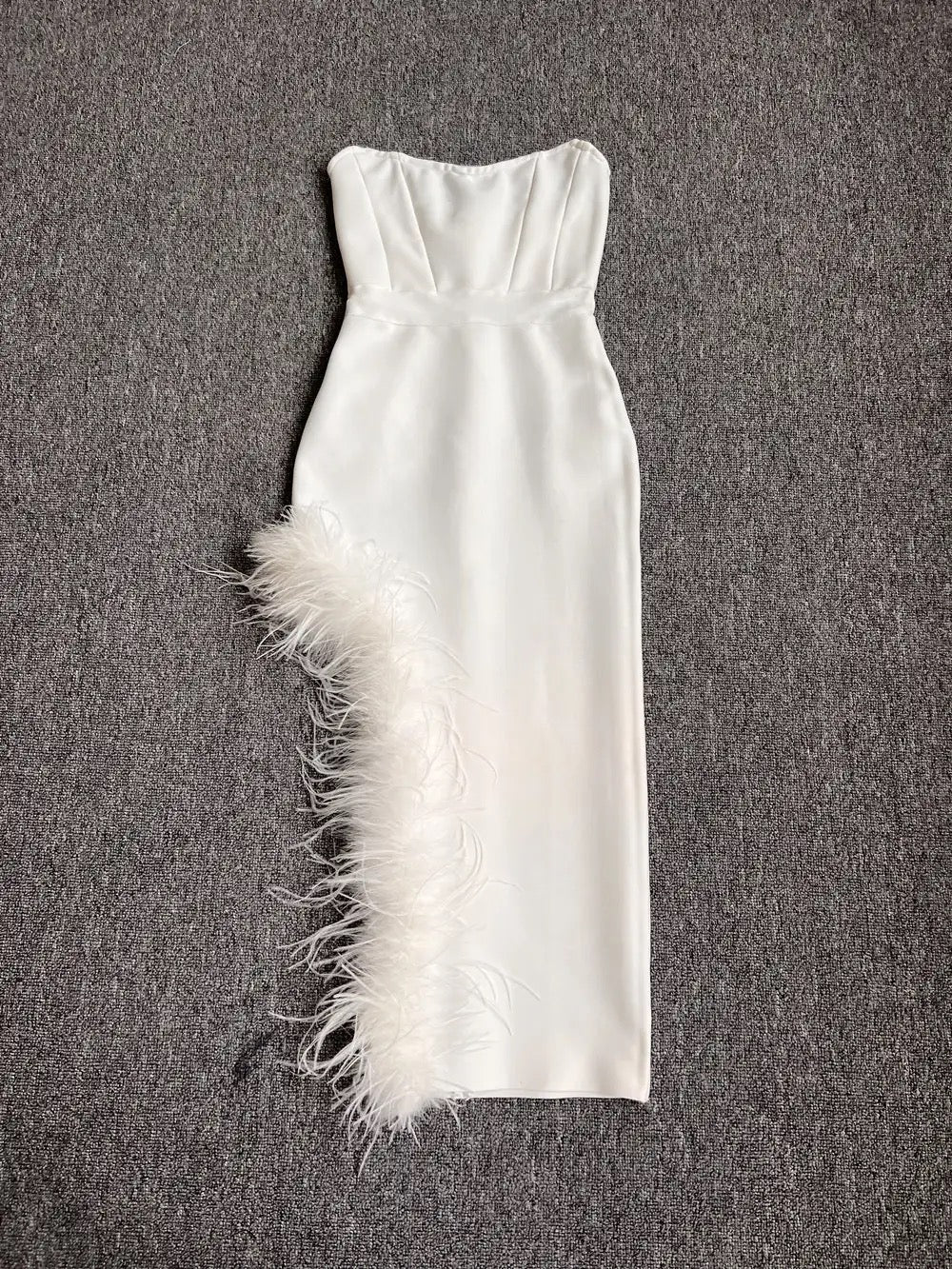 Feather Split Bandage Dress