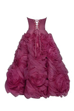 Cargar imagen en el visor de la galería, Flowered Tea-Length Corset Tulle Dress