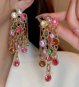 Crystal Tassel Earrings