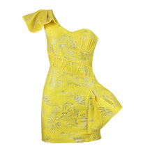 Carica l&#39;immagine nel visualizzatore di Gallery, OneShoulder Jacquard Dress