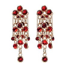 Load image into Gallery viewer, Crystal Tassel Earrings