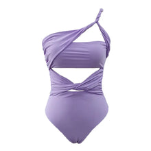 Load image into Gallery viewer, Cut Out Purple Swimsuit