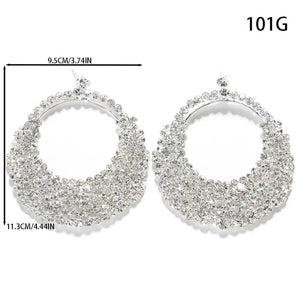 Rhinestone Large Earrings