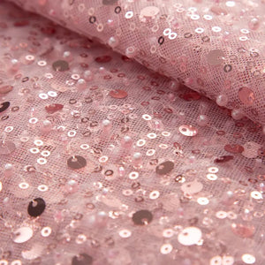 Beaded Sequins Tulle Fabric