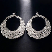 Cargar imagen en el visor de la galería, Rhinestone Large Earrings