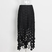 Load image into Gallery viewer, Dot Patchwork Tassel Skirts