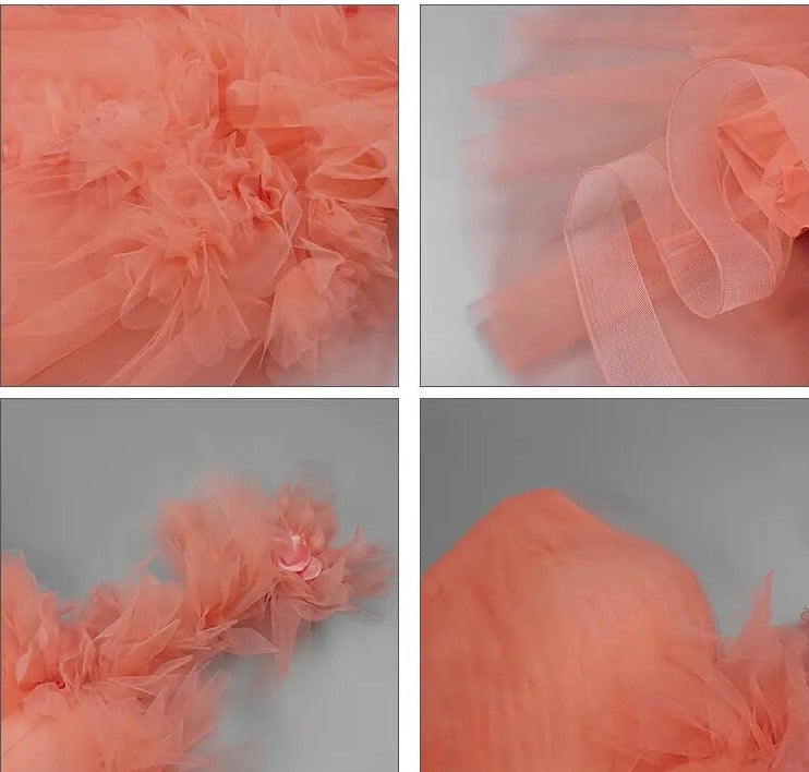Mesh Peach Fuzz Fairy Dress