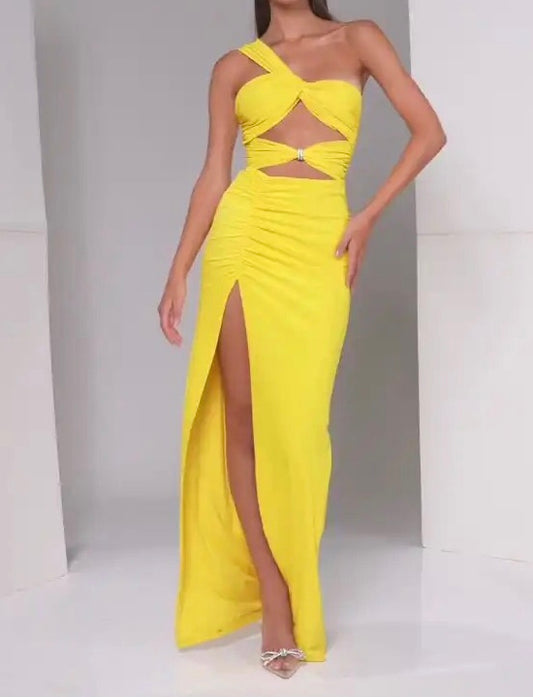 High Split Hollow Out Evening Dress
