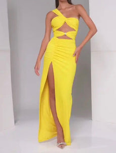 High Split Hollow Out Evening Dress