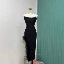 Charger l&#39;image dans la galerie, Feather Split Bandage Dress