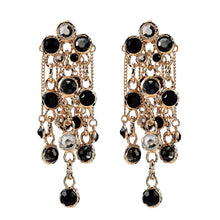 Load image into Gallery viewer, Crystal Tassel Earrings