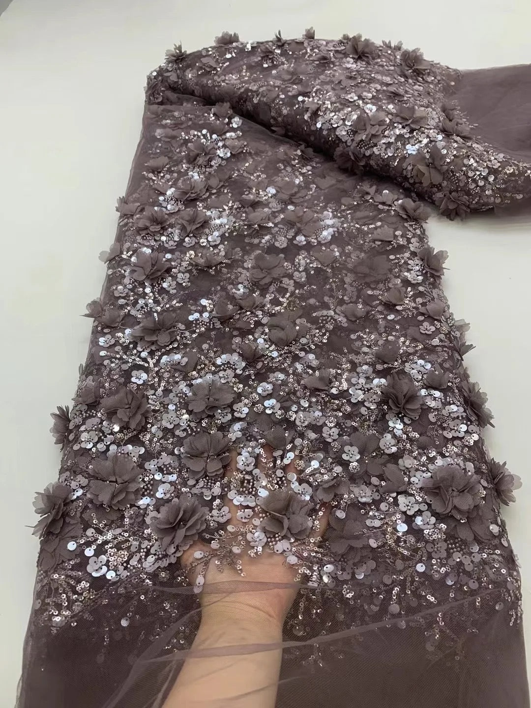 Beads Net Sequins Fabric