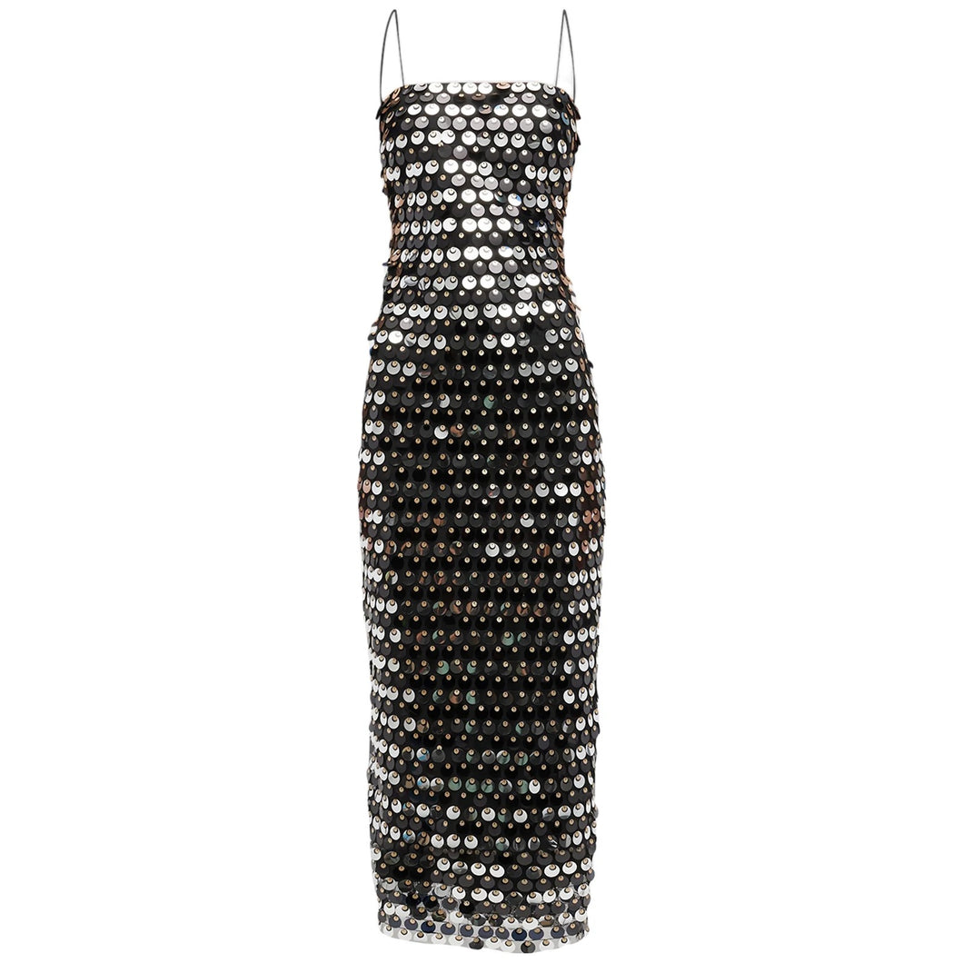 Sequins Spaghetti Strap Sling Cocktail Dress