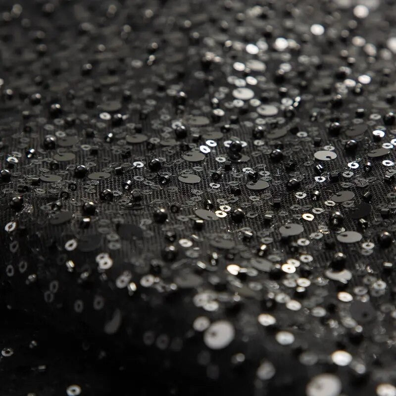 Beaded Sequins Tulle Fabric