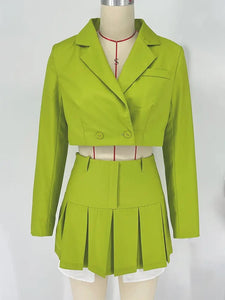 Blazer Skirt Matching Set